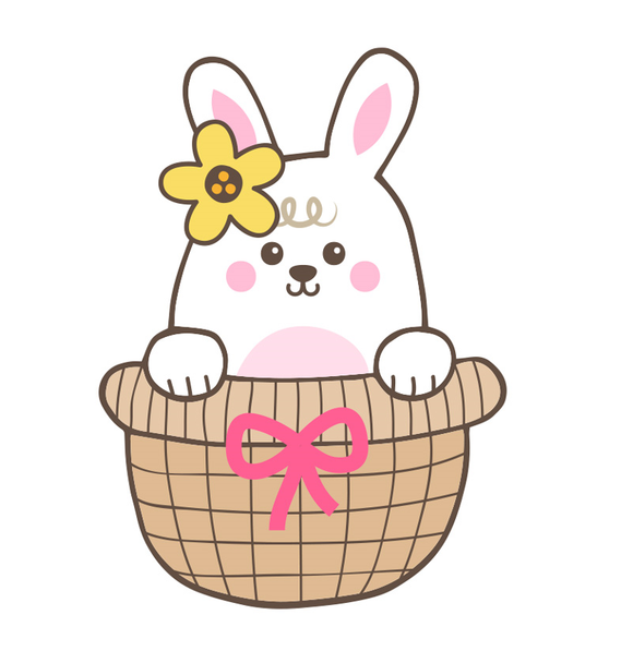 Easter basket bunny cookie cutter