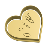 Heart Cookie Cutter with custom text stamp