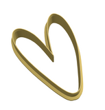 Whimsical rustic heart shapes cookie cutter