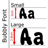 Letters and numbers fondant stamping kit - Bubbly Font