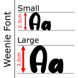 Letters and numbers fondant stamping kit - Weenie Font