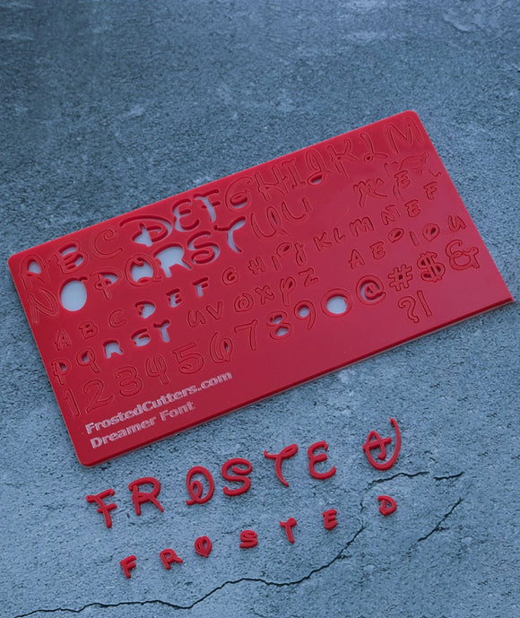 Letters and numbers fondant stamping kit - Dreamer Font
