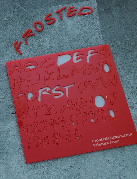 Letters and numbers fondant stamping kit - Friends Font