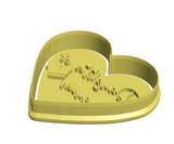 Heart cookie cutter with Daughter of a Queen stamp