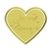 Heart cookie cutter with Son of a Queen stamp