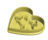Heart cookie cutter with Son of a Queen stamp