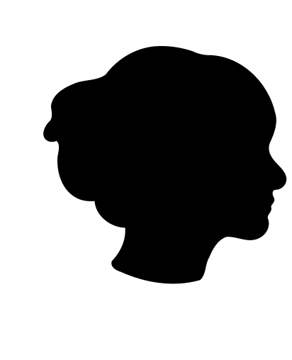 Woman face silhouette cookie cutter