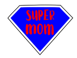 Super Mom cookie cutter and stamp