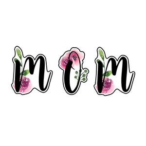 Floral M and O cutters for MOM (set of 2 cutters)