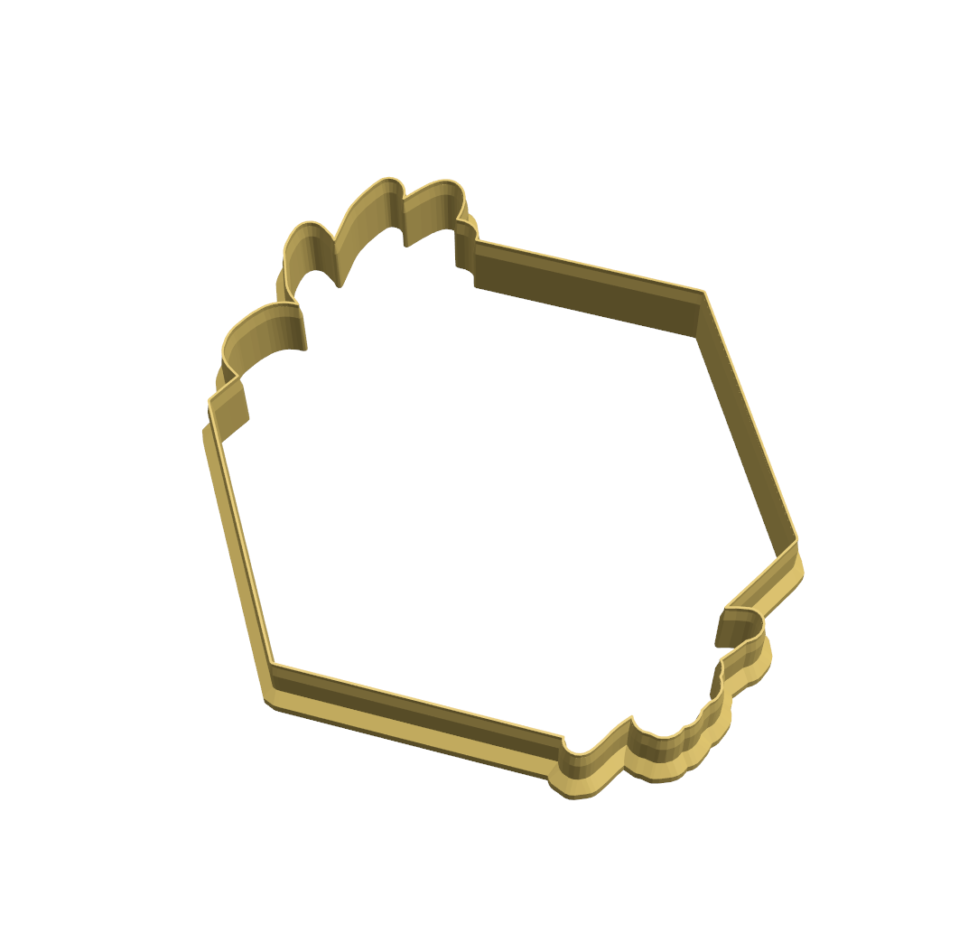 Floral Grad Cap Cookie Cutter STL File for 3D Printing Floral Grad Cap Cookie Cutter STL File for 3D Printing