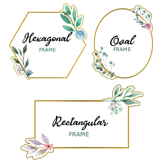 Elegant floral frame plaques cookie cutter