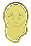 Woman with hijab cookie cutter and stamp