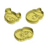 Fananees characters cookie cutters with stamp (set of 3 )