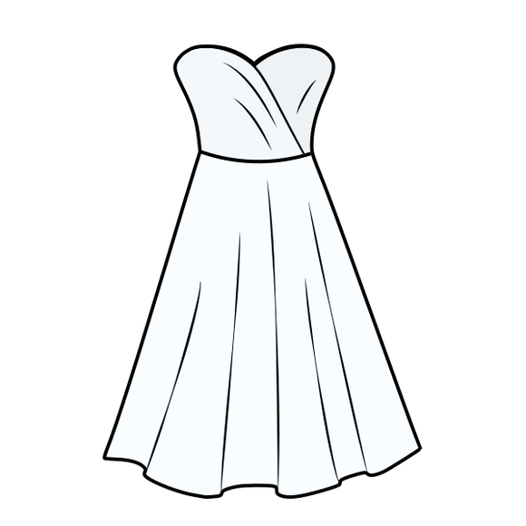 Wedding dress cookie cutter with stamp