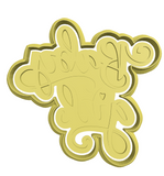 Baby girl calligraghy  cookie cutter and stamp