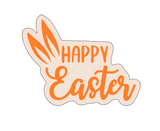 Happy easter calligraphy cookie cutter with debosser