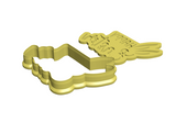 Happy easter calligraphy cookie cutter with debosser