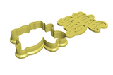 Baby girl calligraghy cookie cutter with debosser
