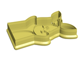 Happy bunny cookie cutter with stamp