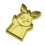 Happy bunny cookie cutter with stamp