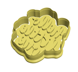Hello little one calligraphy cookie cutter and stamp