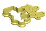 Baby calligraphy cookie cutter with debosser