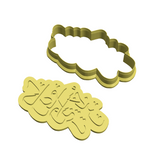 Celebration arabic calligraphy cookie cutter with debosser