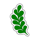 Leaf flourish 1 cookie cutter with debosser