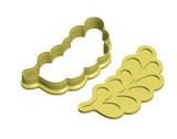Leaf flourish 1 cookie cutter with debosser