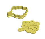 Leaf flourish 2 cookie cutter with debosser