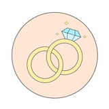Double wedding/engagement ring stamp
