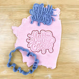 Happy Easter calligraphy cookie cutter ( STAMP)