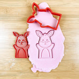 Happy bunny cookie cutter with stamp