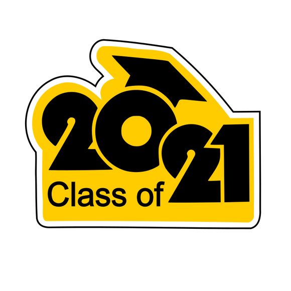 Class of 2021 cookie cutter and stamp