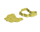 Save the date calligraphy cookie cutter with debosser