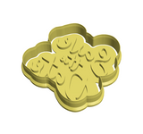 Save the date calligraphy cookie cutter and stamp