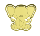 elephant cookie cutter with stamp
