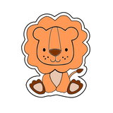lion cookie cutter with stamp