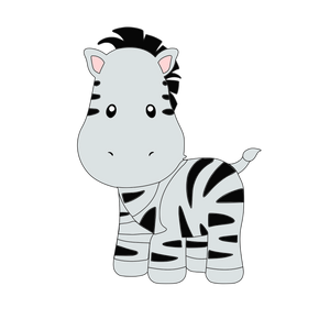 Zebra cookie cutter and stamp