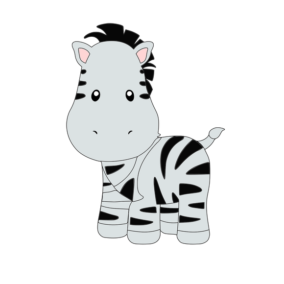 Zebra cookie cutter and stamp