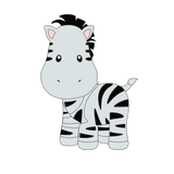 Zebra cookie cutter and stamp