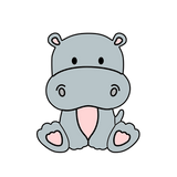 Hippo cookie cutter and stamp