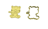 Tiger cookie cutter and stamp