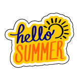 Hello summer lettering cookie cutter and stamp