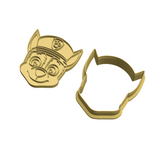 Paw Patrol Chase cookie cutter and stamp