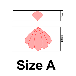 UForm double sea shell shape clay cutter (UF0031)