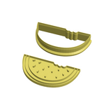 Bitten watermelon slice Cookie Cutter and STAMP