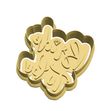 Bride to be calligraphy cookie cutter and stamp