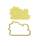 Hello summer lettering cookie cutter with debosser
