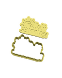 Hello summer lettering cookie cutter with debosser